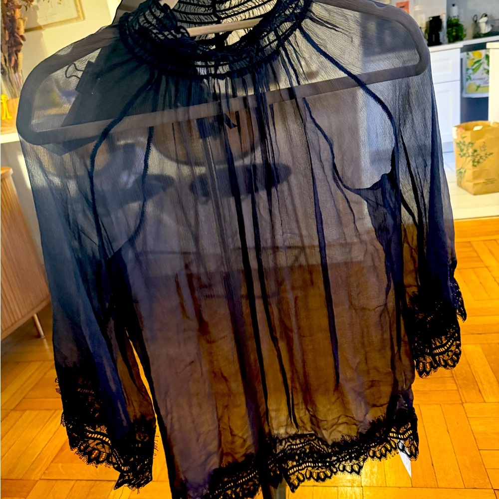 POLECI deep navy blouse. New!!
